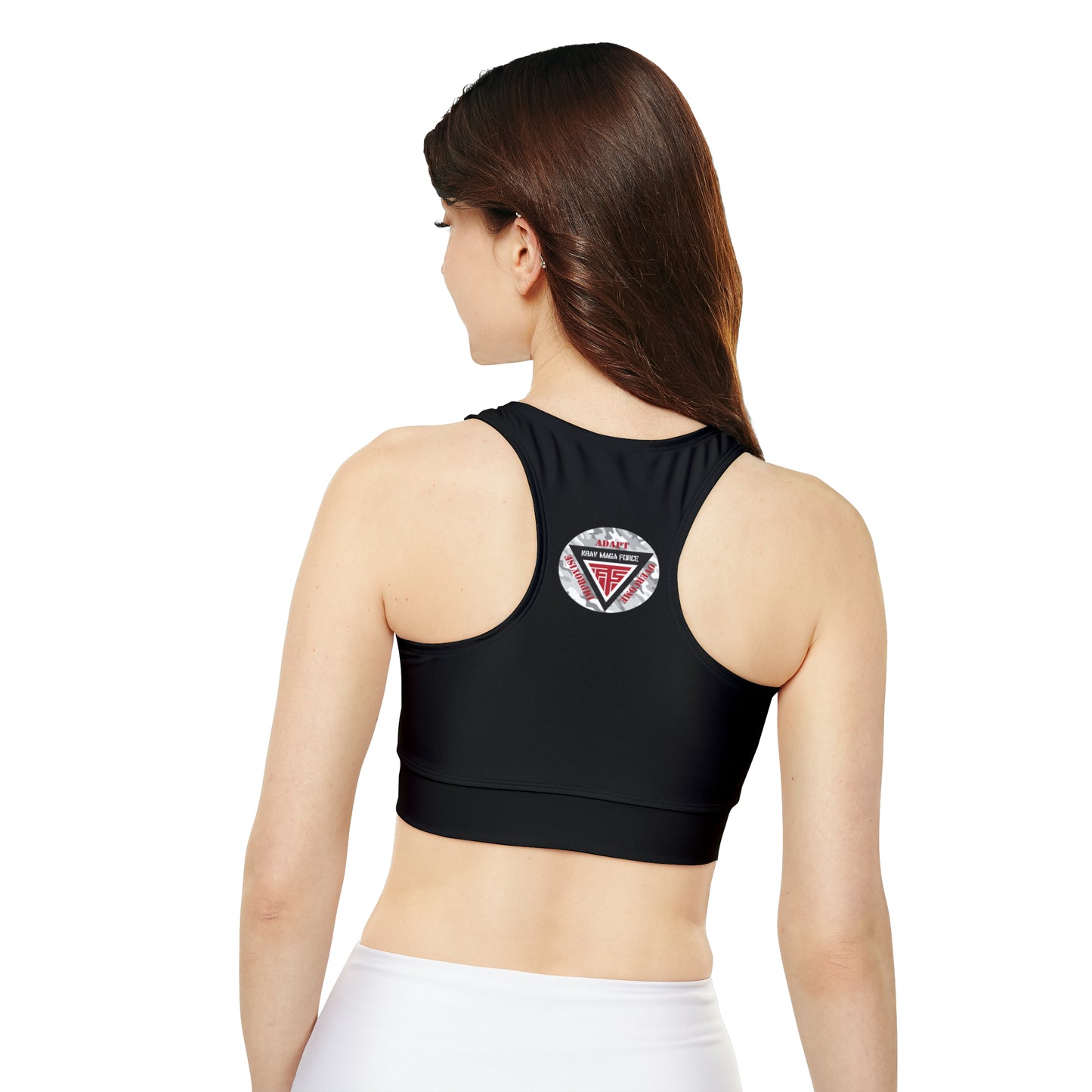 Fully Lined, Padded Sports Bra (AOP)