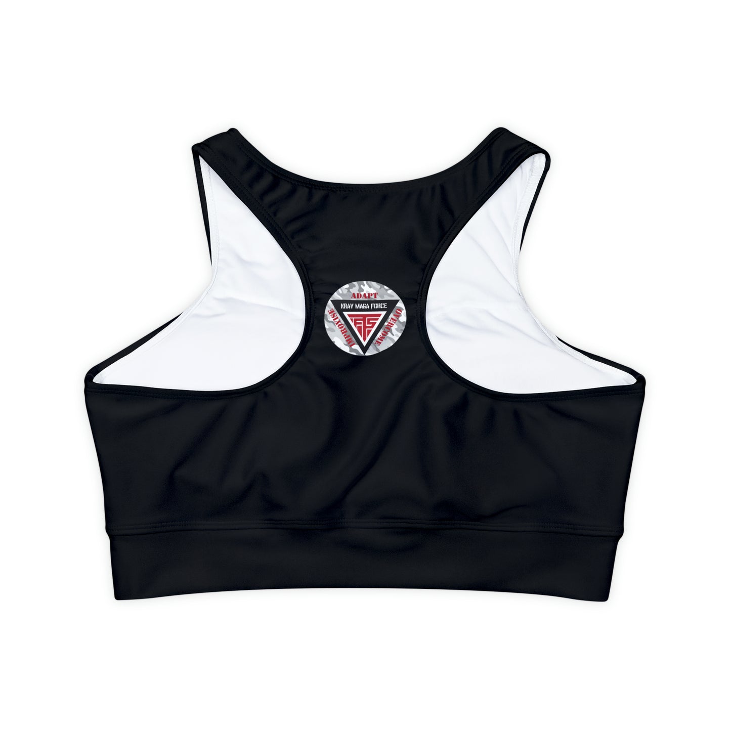 Fully Lined, Padded Sports Bra (AOP)