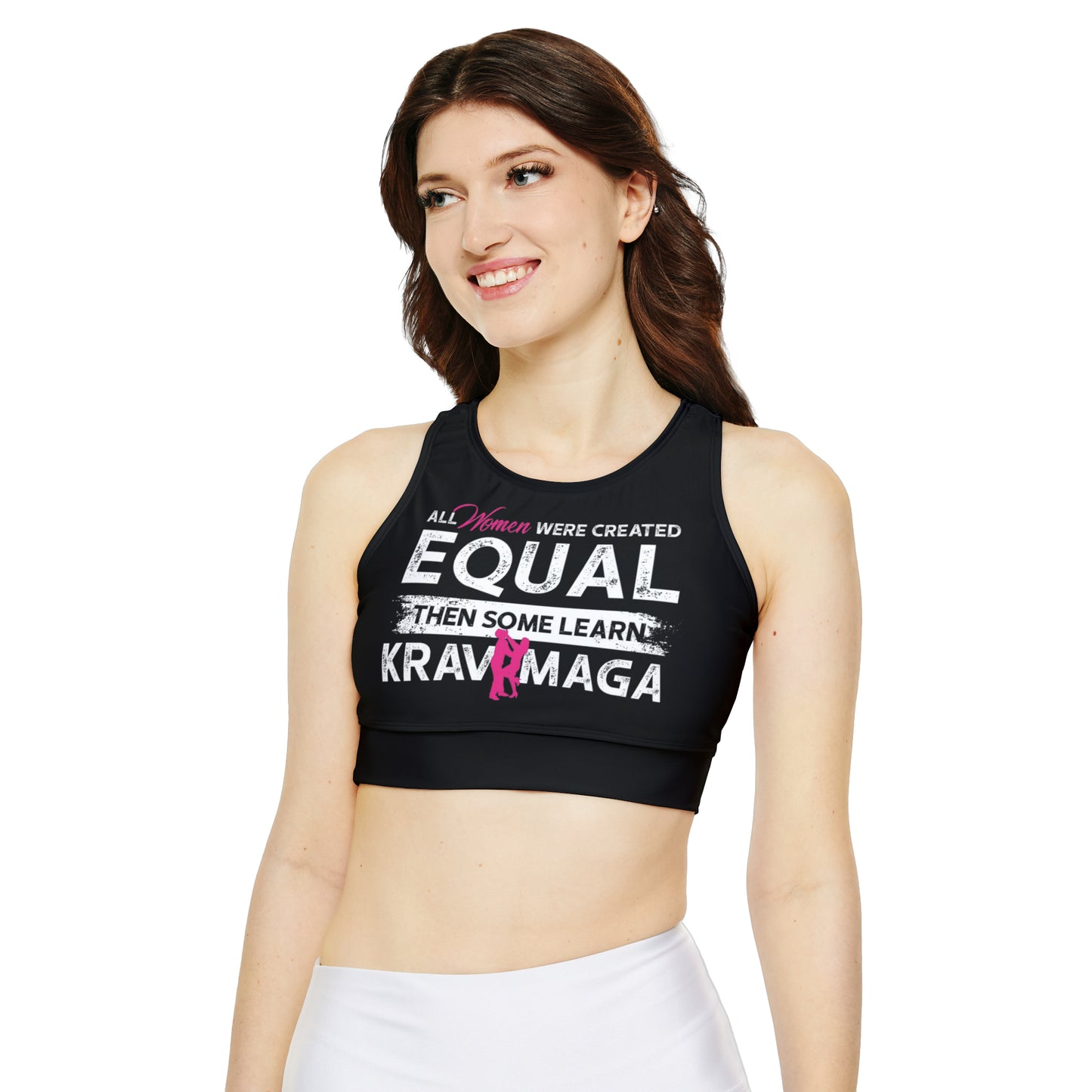 Fully Lined, Padded Sports Bra (AOP)