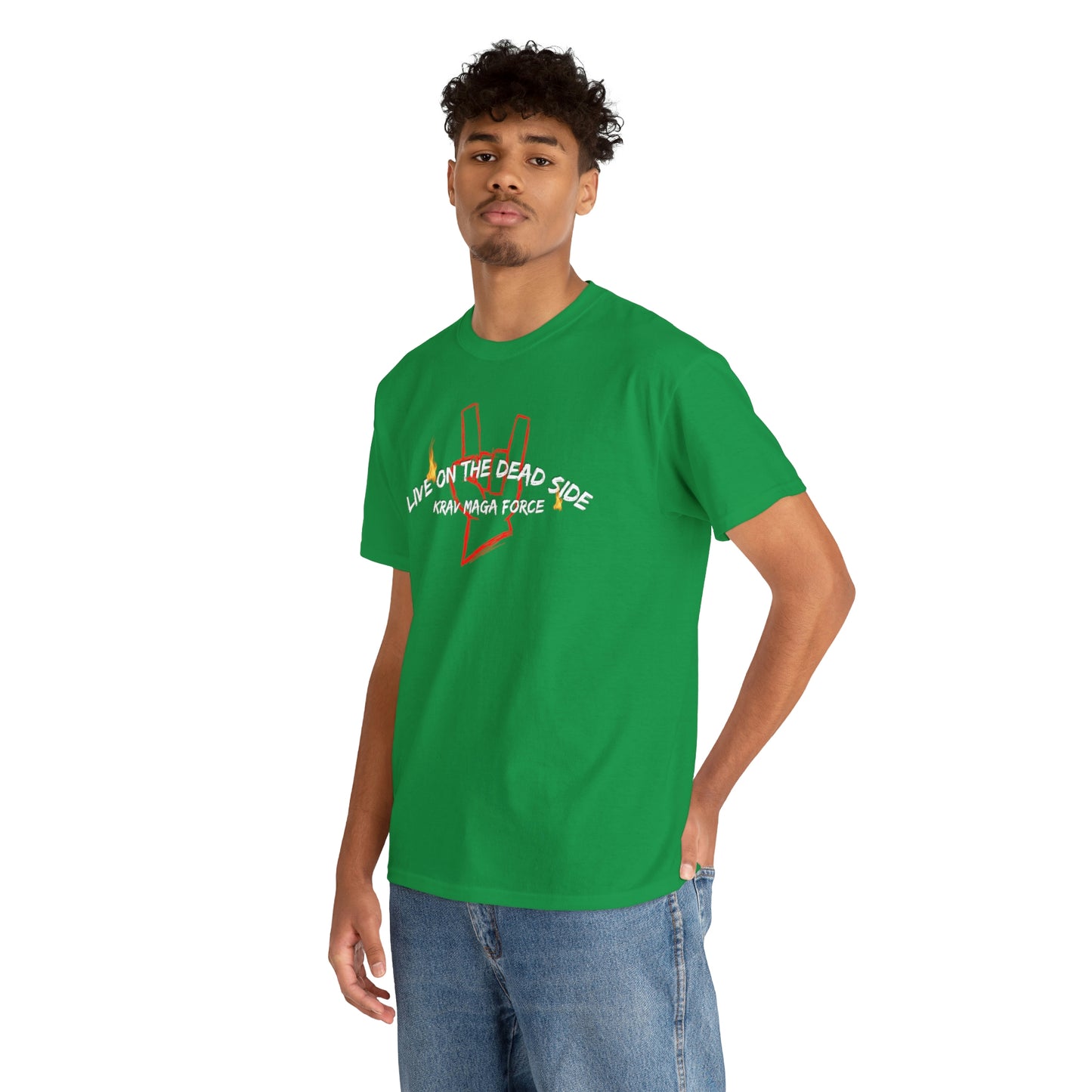 Krav Maga Force ( Live on the Dead side ) Unisex Heavy Cotton Tee