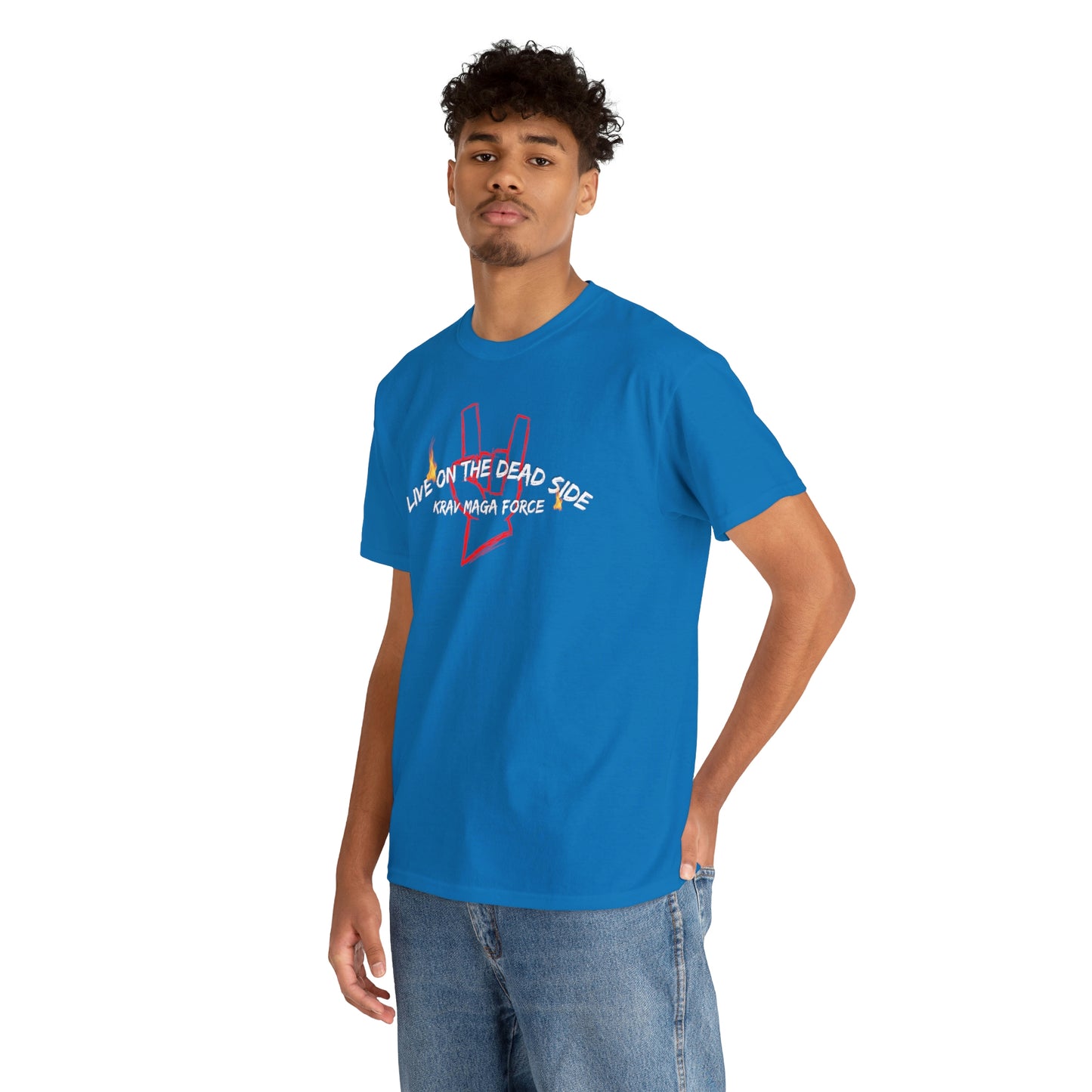 Krav Maga Force ( Live on the Dead side ) Unisex Heavy Cotton Tee