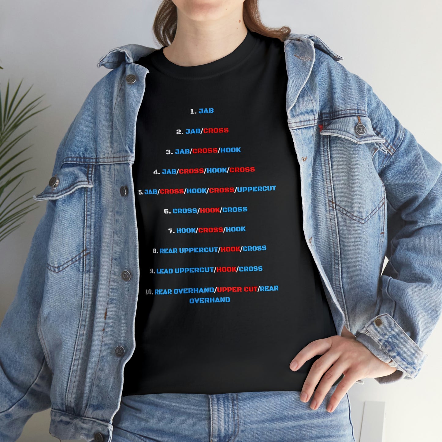 Krav Maga Force ( combo number system ) Unisex Heavy Cotton Tee