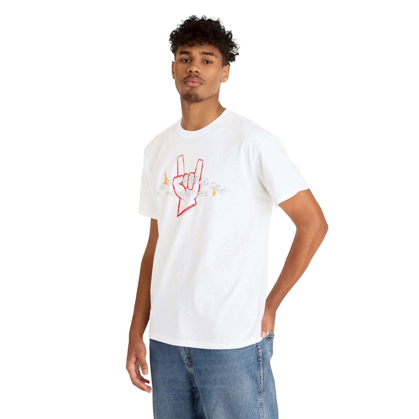Krav Maga Force ( Live on the Dead side ) Unisex Heavy Cotton Tee