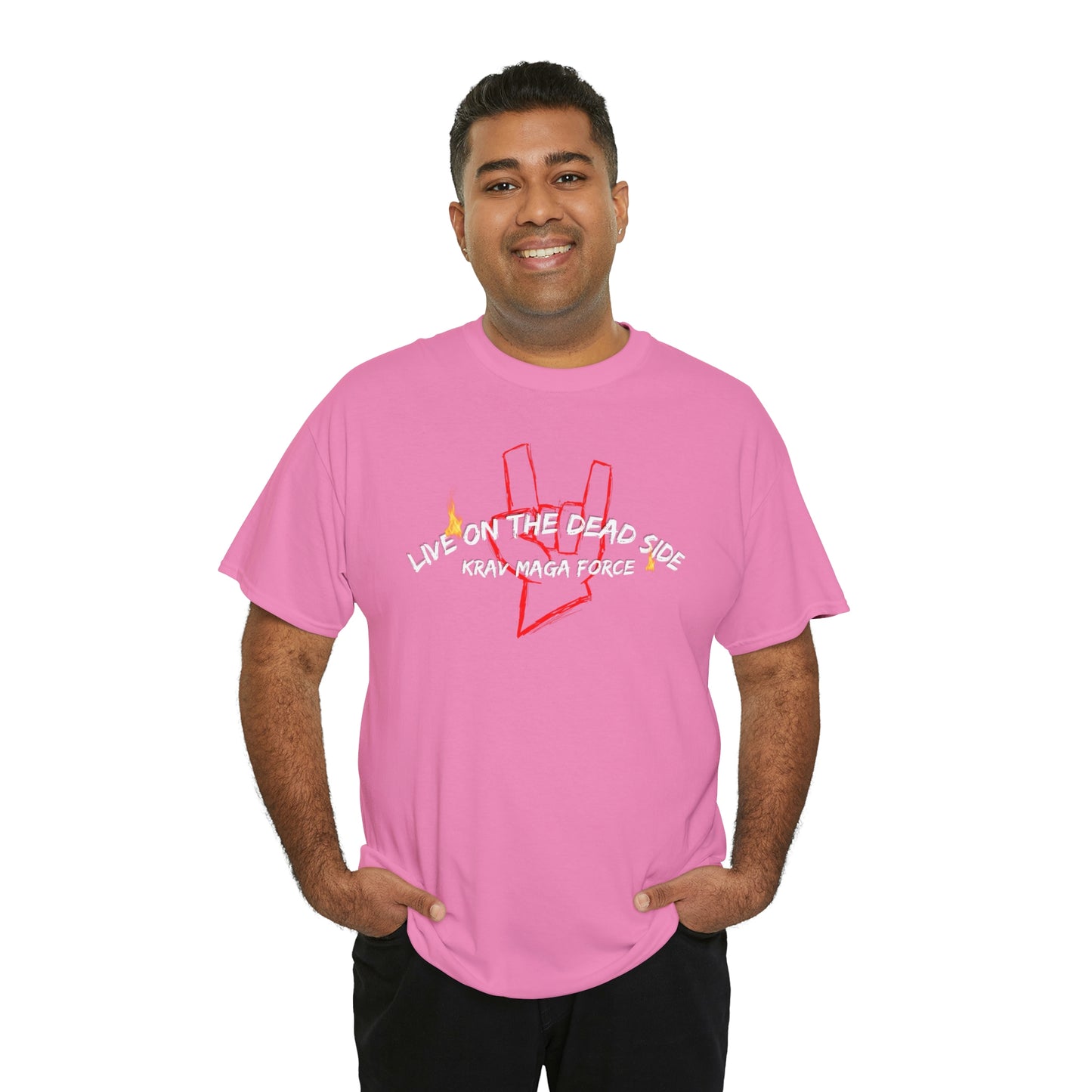 Krav Maga Force ( Live on the Dead side ) Unisex Heavy Cotton Tee