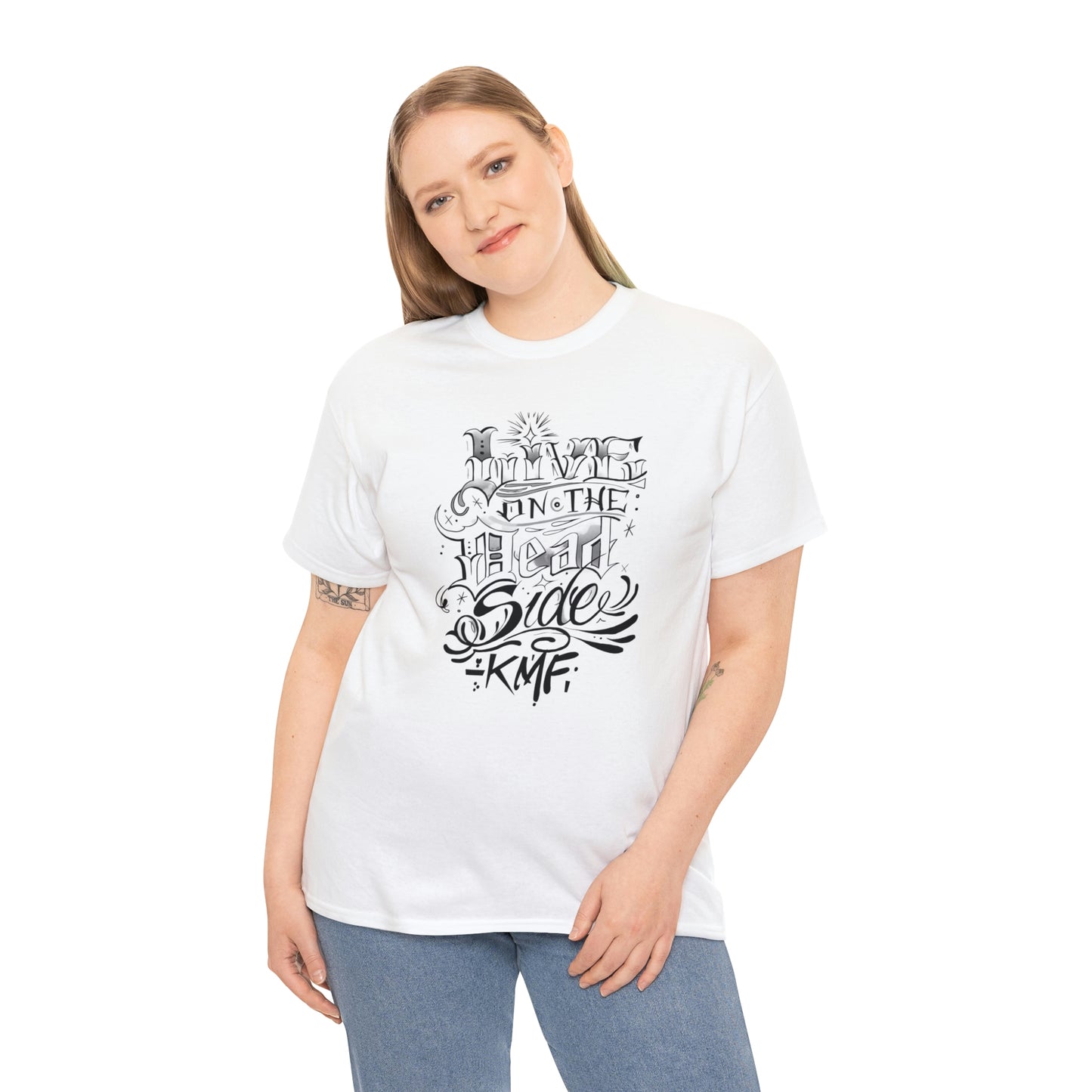 Krav Maga Force ( Live on the Dead side ) Unisex Heavy Cotton Tee