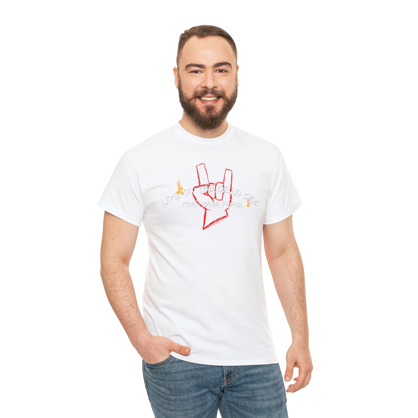 Krav Maga Force ( Live on the Dead side ) Unisex Heavy Cotton Tee