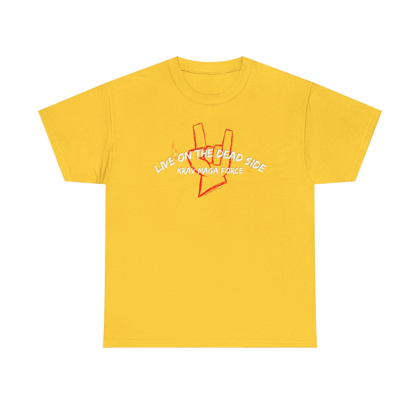 Krav Maga Force ( Live on the Dead side ) Unisex Heavy Cotton Tee