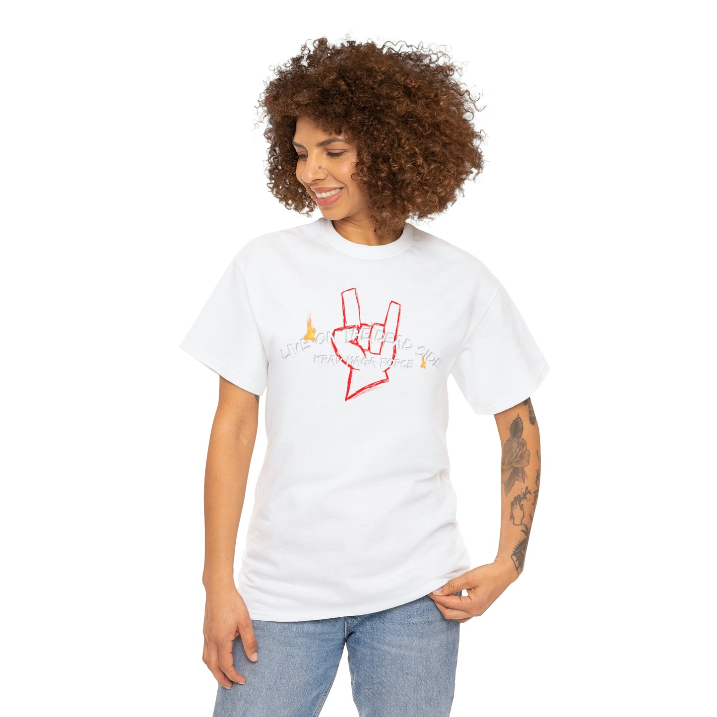 Krav Maga Force ( Live on the Dead side ) Unisex Heavy Cotton Tee