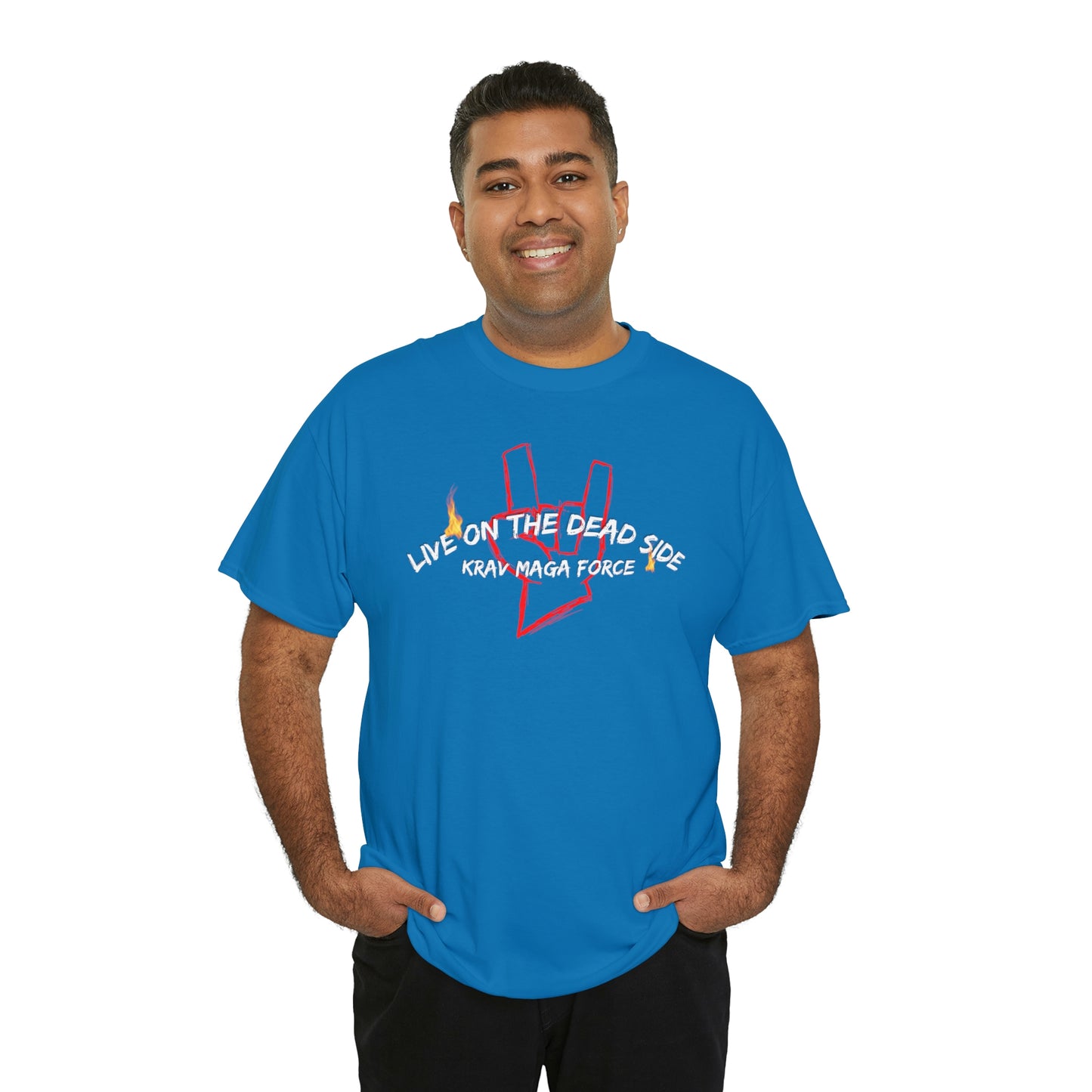 Krav Maga Force ( Live on the Dead side ) Unisex Heavy Cotton Tee
