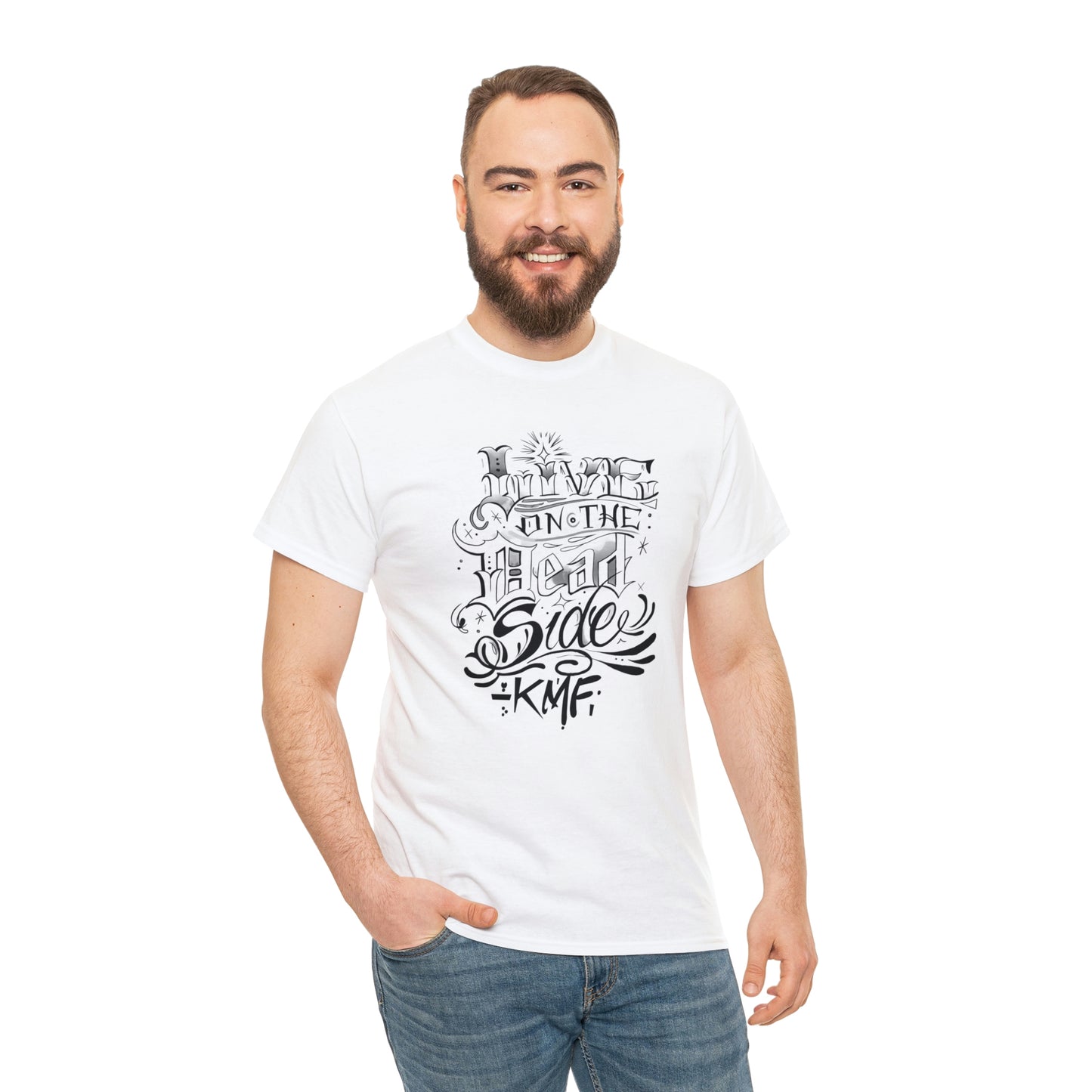 Krav Maga Force ( Live on the Dead side ) Unisex Heavy Cotton Tee