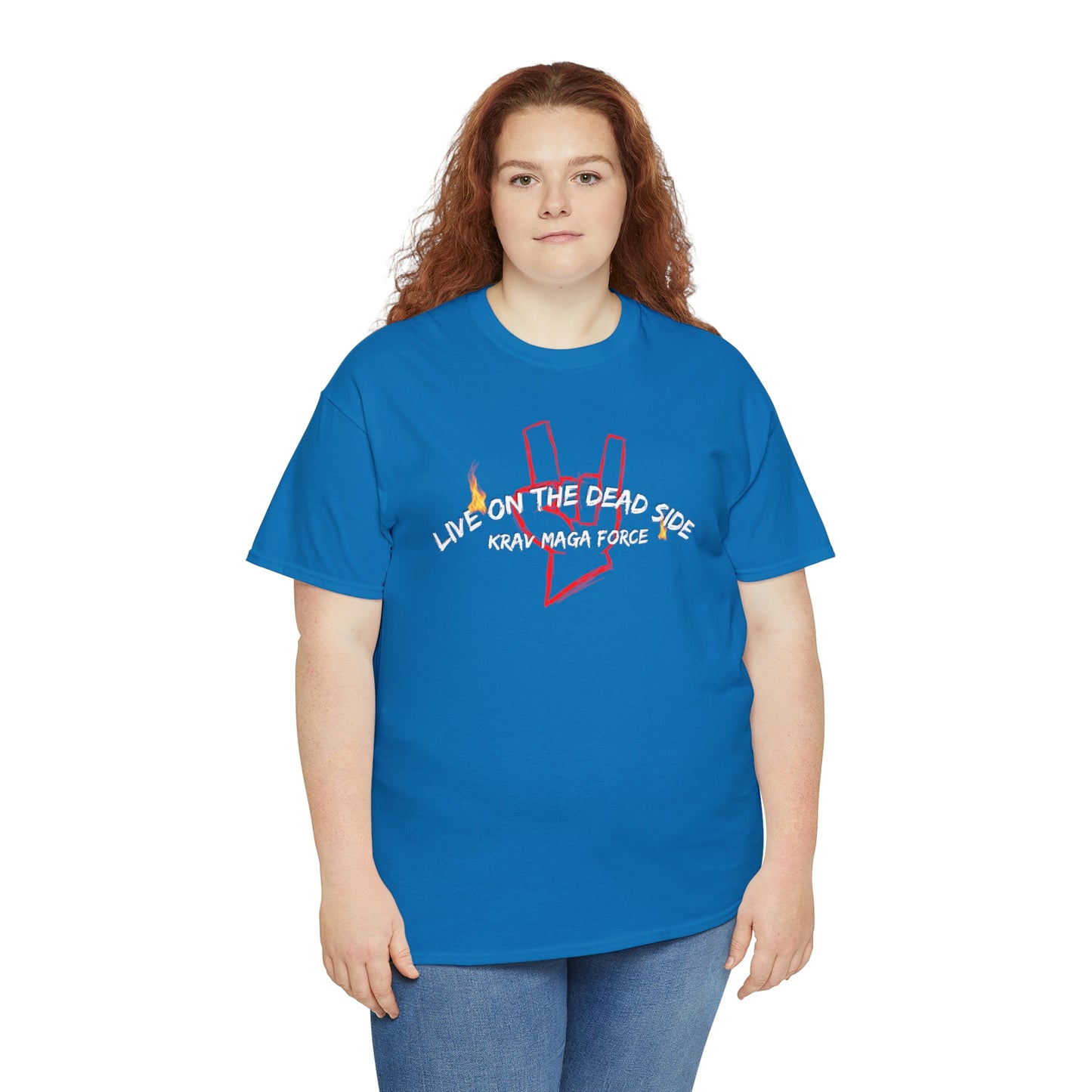 Krav Maga Force ( Live on the Dead side ) Unisex Heavy Cotton Tee