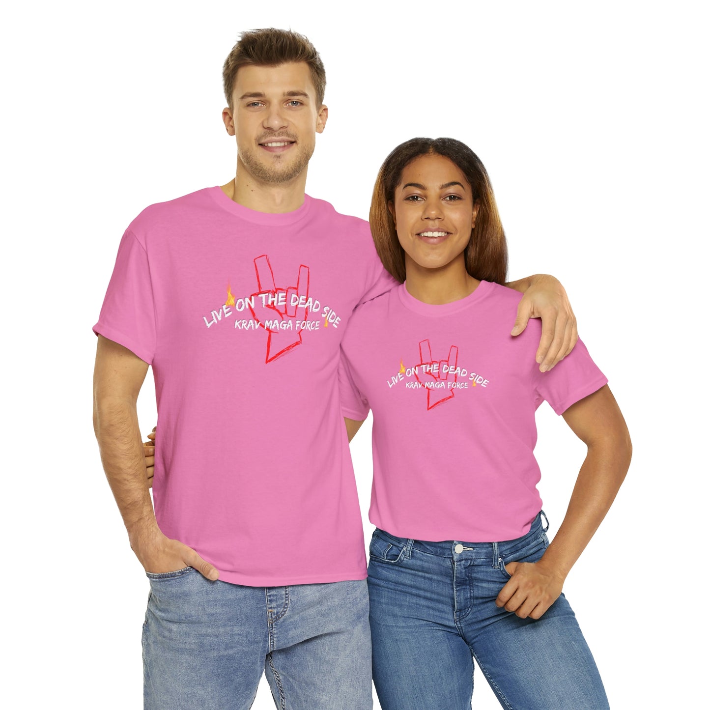 Krav Maga Force ( Live on the Dead side ) Unisex Heavy Cotton Tee