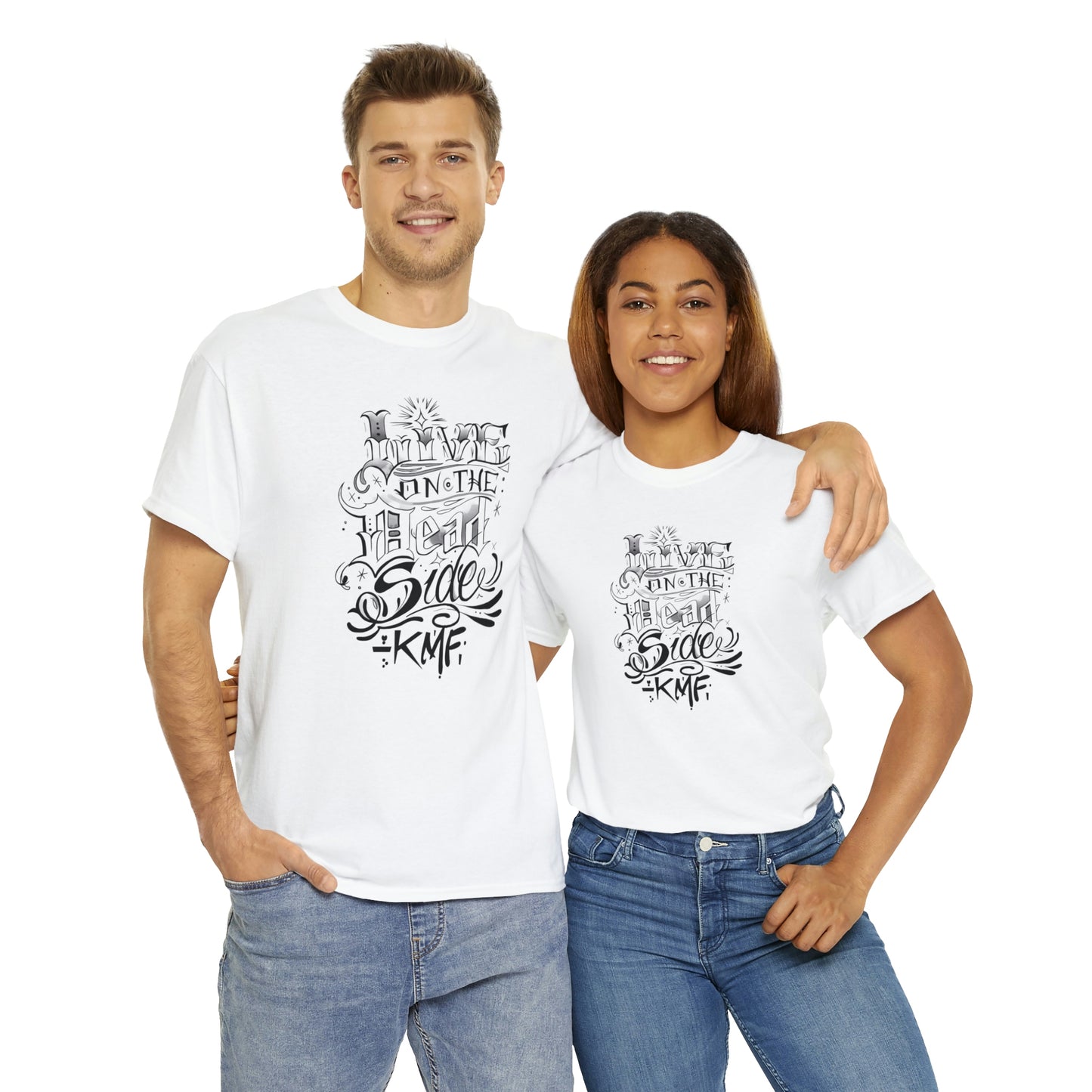 Krav Maga Force ( Live on the Dead side ) Unisex Heavy Cotton Tee