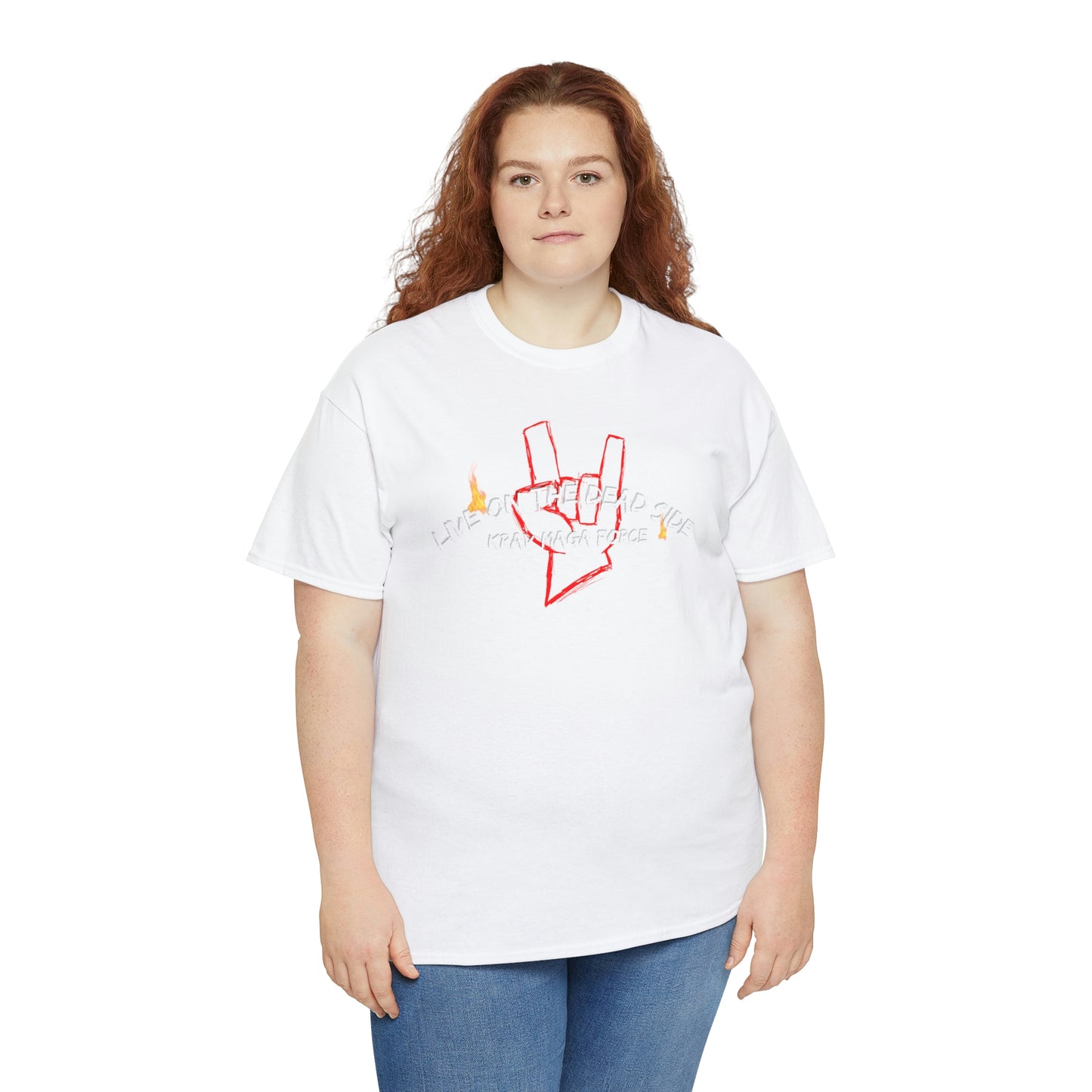 Krav Maga Force ( Live on the Dead side ) Unisex Heavy Cotton Tee