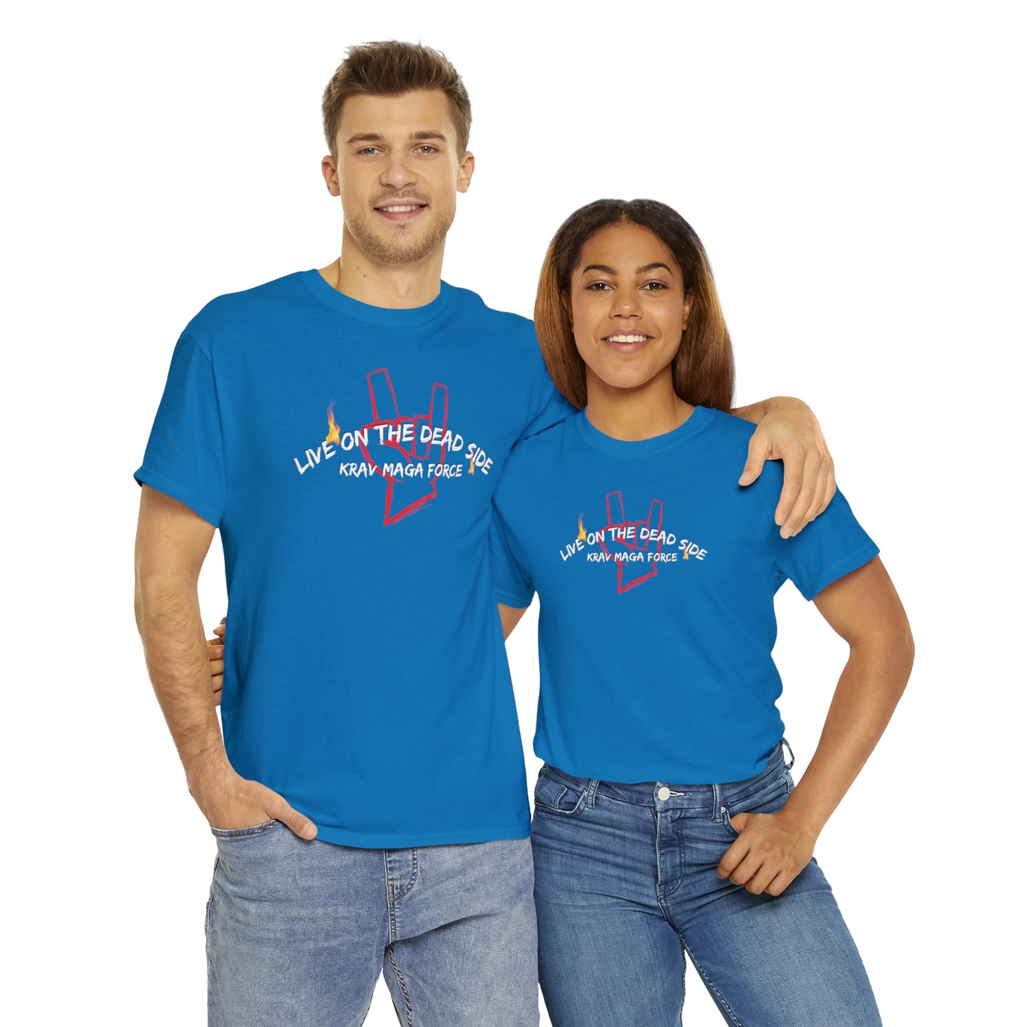 Krav Maga Force ( Live on the Dead side ) Unisex Heavy Cotton Tee