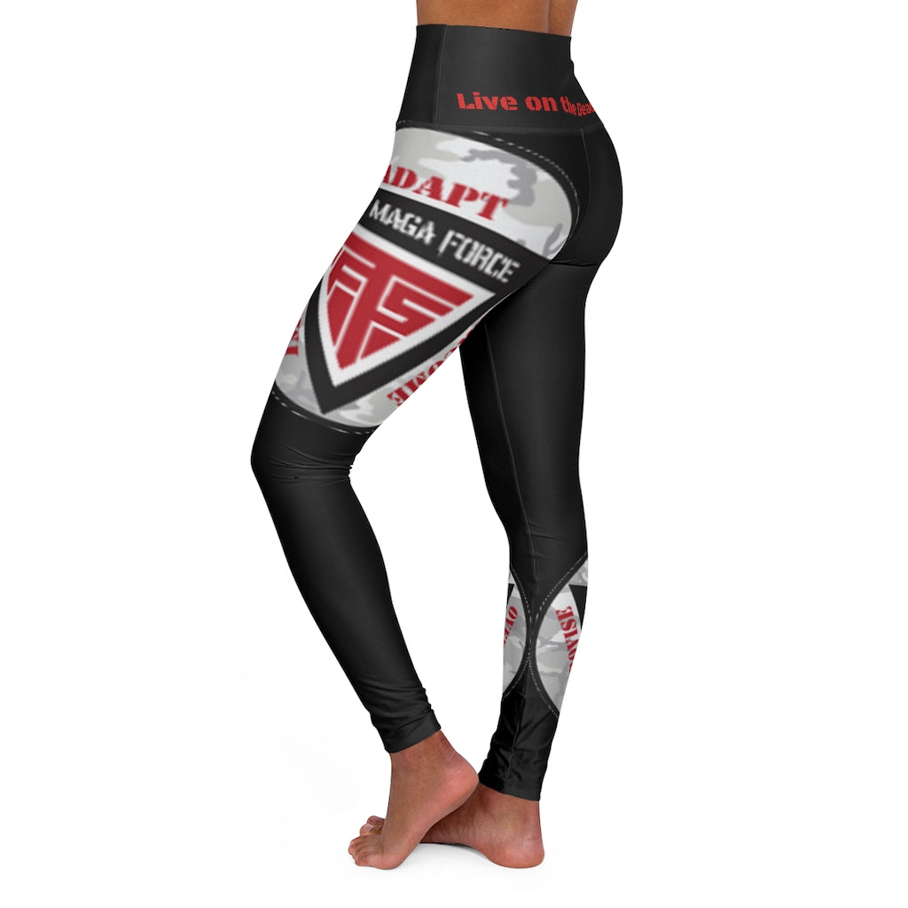 Krav Maga Force ( live on Dead Side ) High Waisted Yoga Leggings