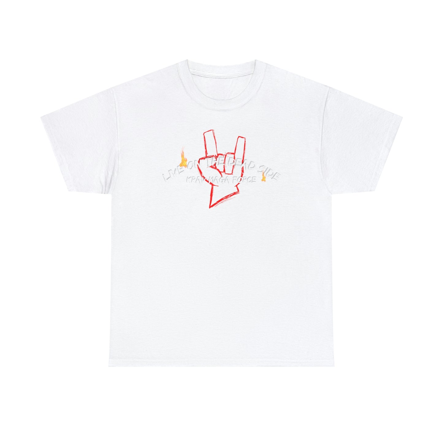 Krav Maga Force ( Live on the Dead side ) Unisex Heavy Cotton Tee