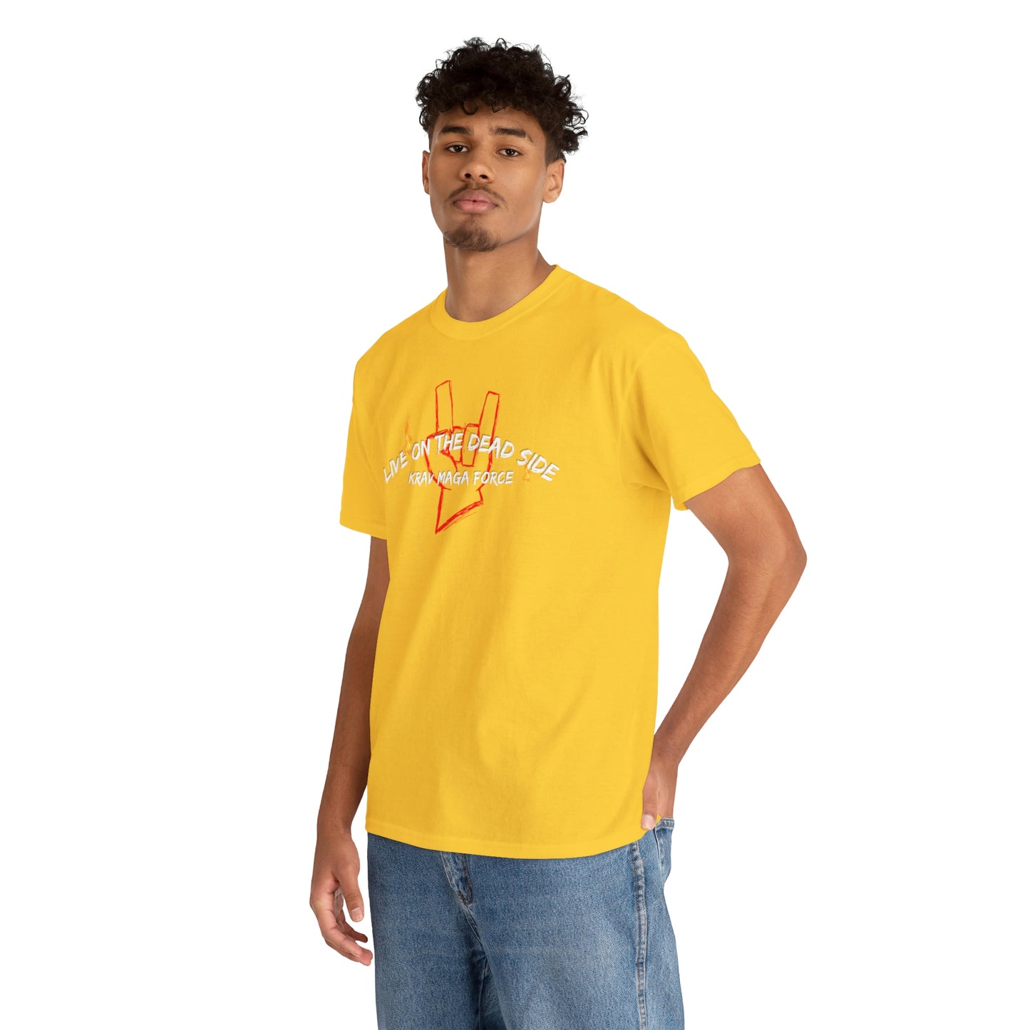 Krav Maga Force ( Live on the Dead side ) Unisex Heavy Cotton Tee
