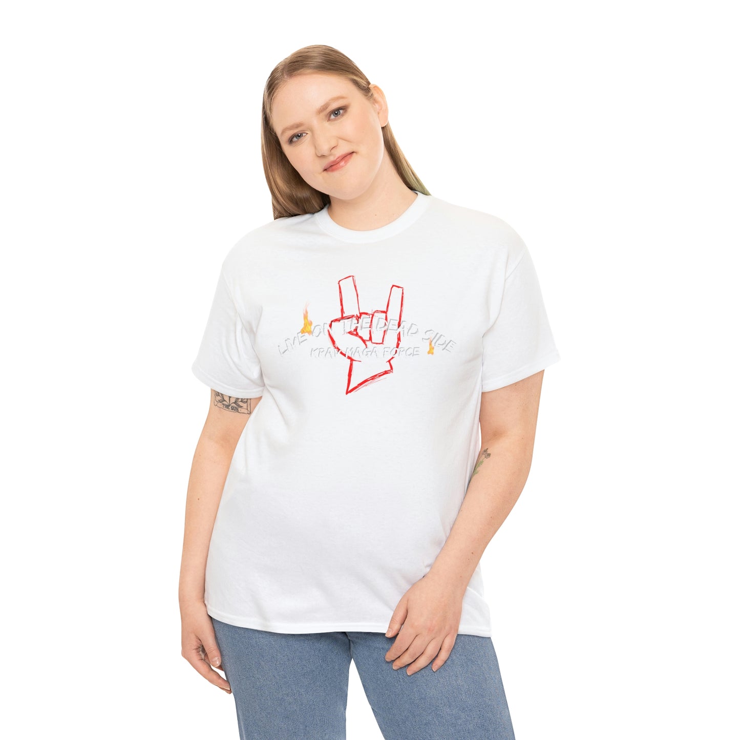 Krav Maga Force ( Live on the Dead side ) Unisex Heavy Cotton Tee