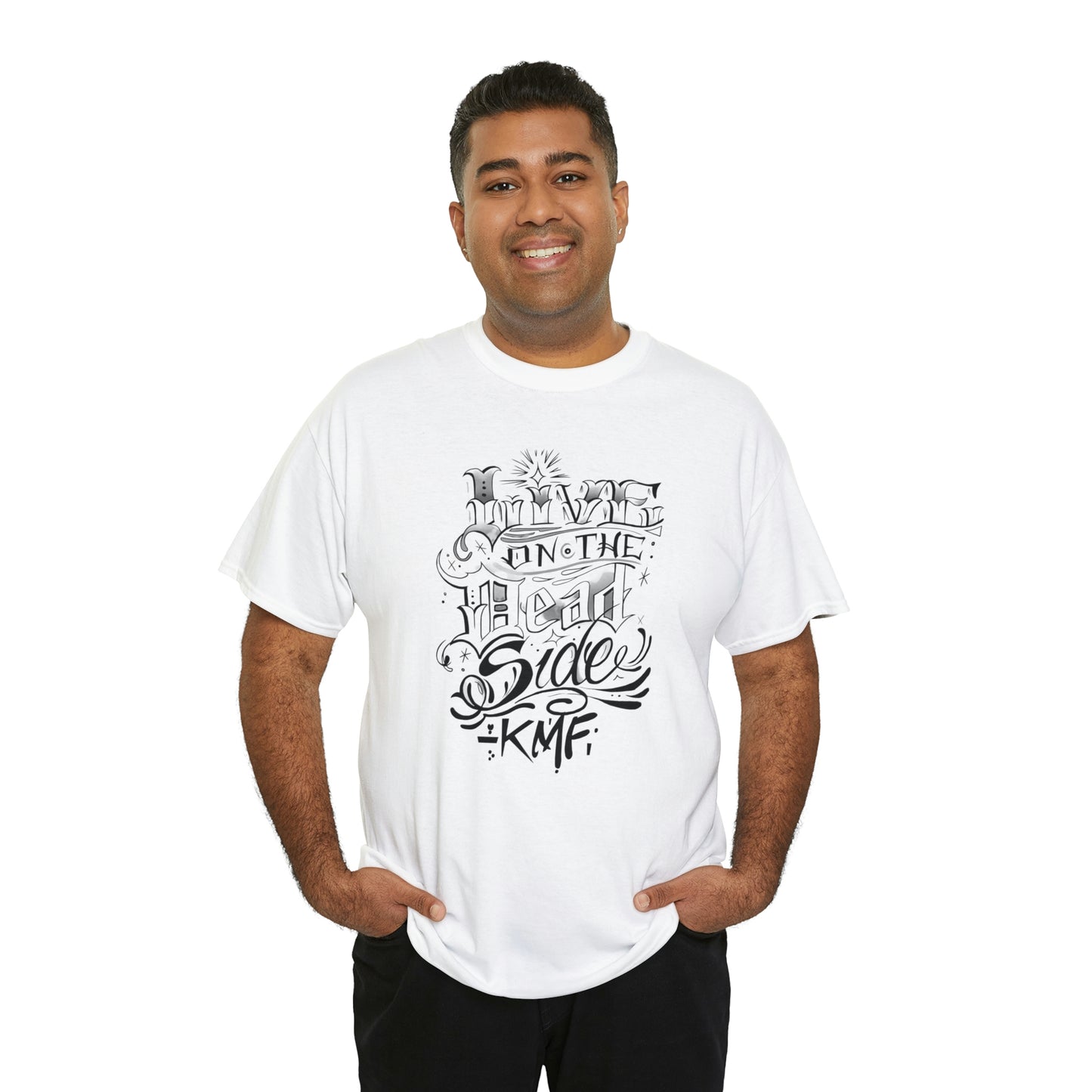 Krav Maga Force ( Live on the Dead side ) Unisex Heavy Cotton Tee