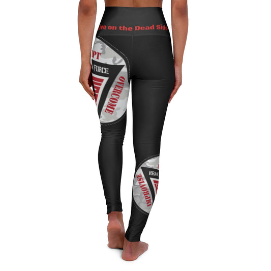 Krav Maga Force ( live on Dead Side ) High Waisted Yoga Leggings