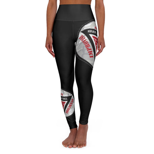 Krav Maga Force ( live on Dead Side ) High Waisted Yoga Leggings